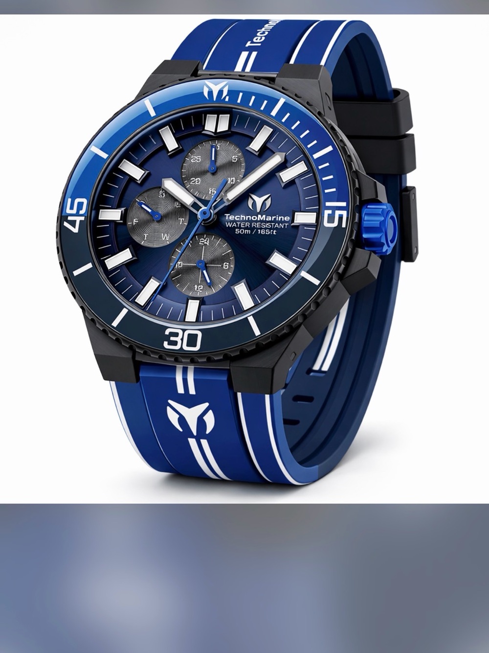 Technomarine Men's Blue and Black Sport Swim Watch